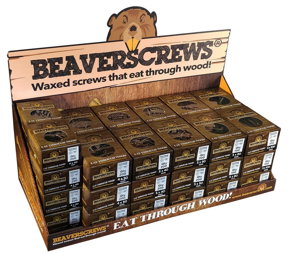 Beaver Wood Screw 80mm x 3 1/4" Box 100