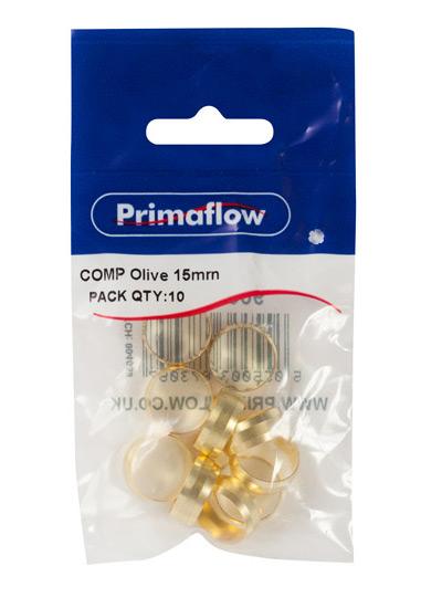 PM 15MM BRASS OLIVES - BAG QTY 10