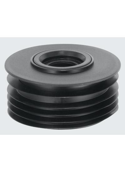 McAlpine 4" Soil to  Drain connector Black DC3-BL 110mm x 2