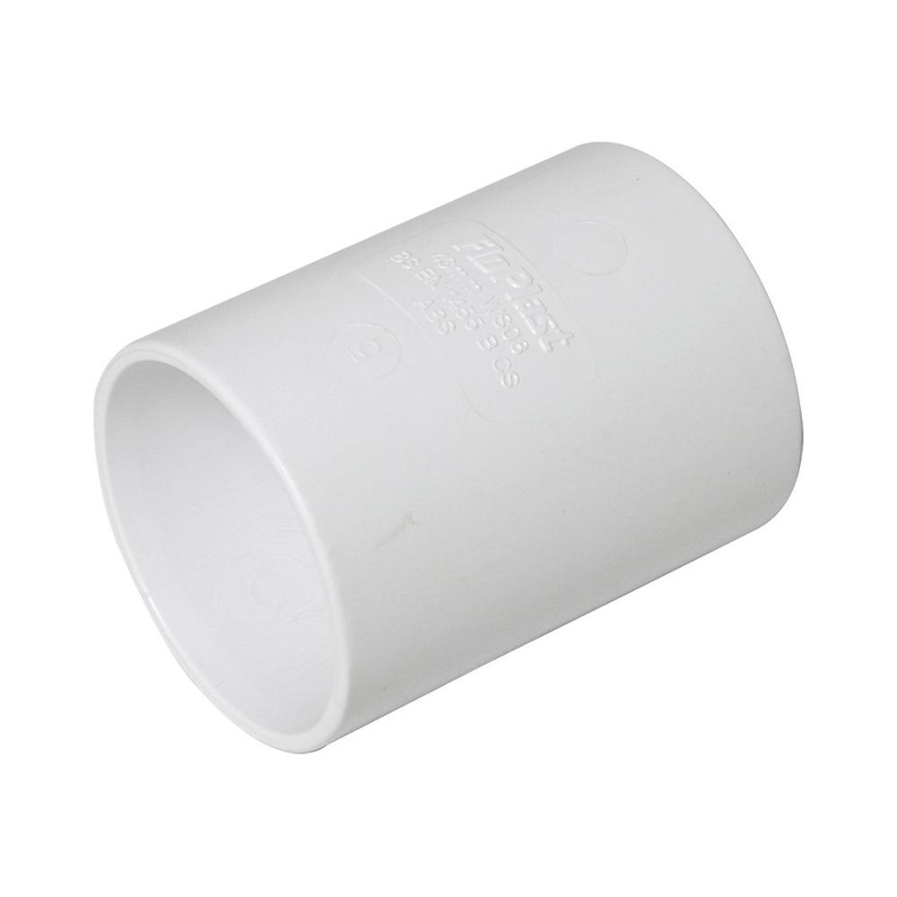 Solvent ABS straight coupling 32mm white