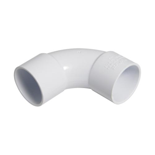 Solvent ABS 92.5 swept bend 50mm white