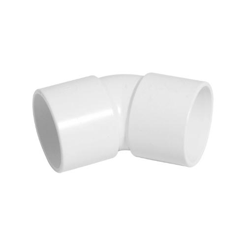 Solvent ABS 135degree obtuse bend 40mm white