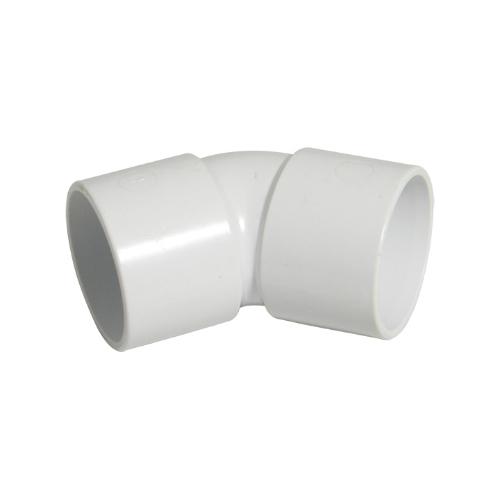 Solvent ABS 135 degree obtuse bend 50mm white