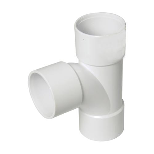 Solvent ABS swept tee 50mm white