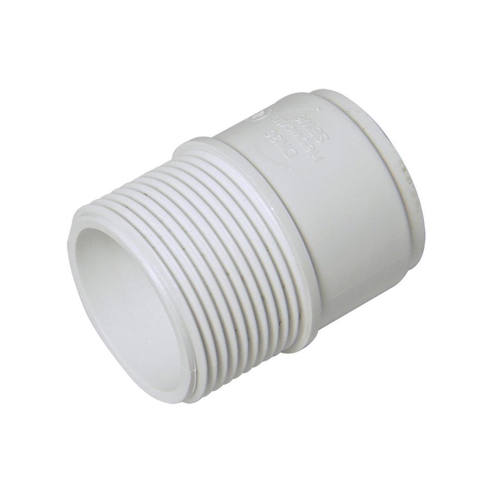 Solvent Male Adaptor 40mm 1.5" White