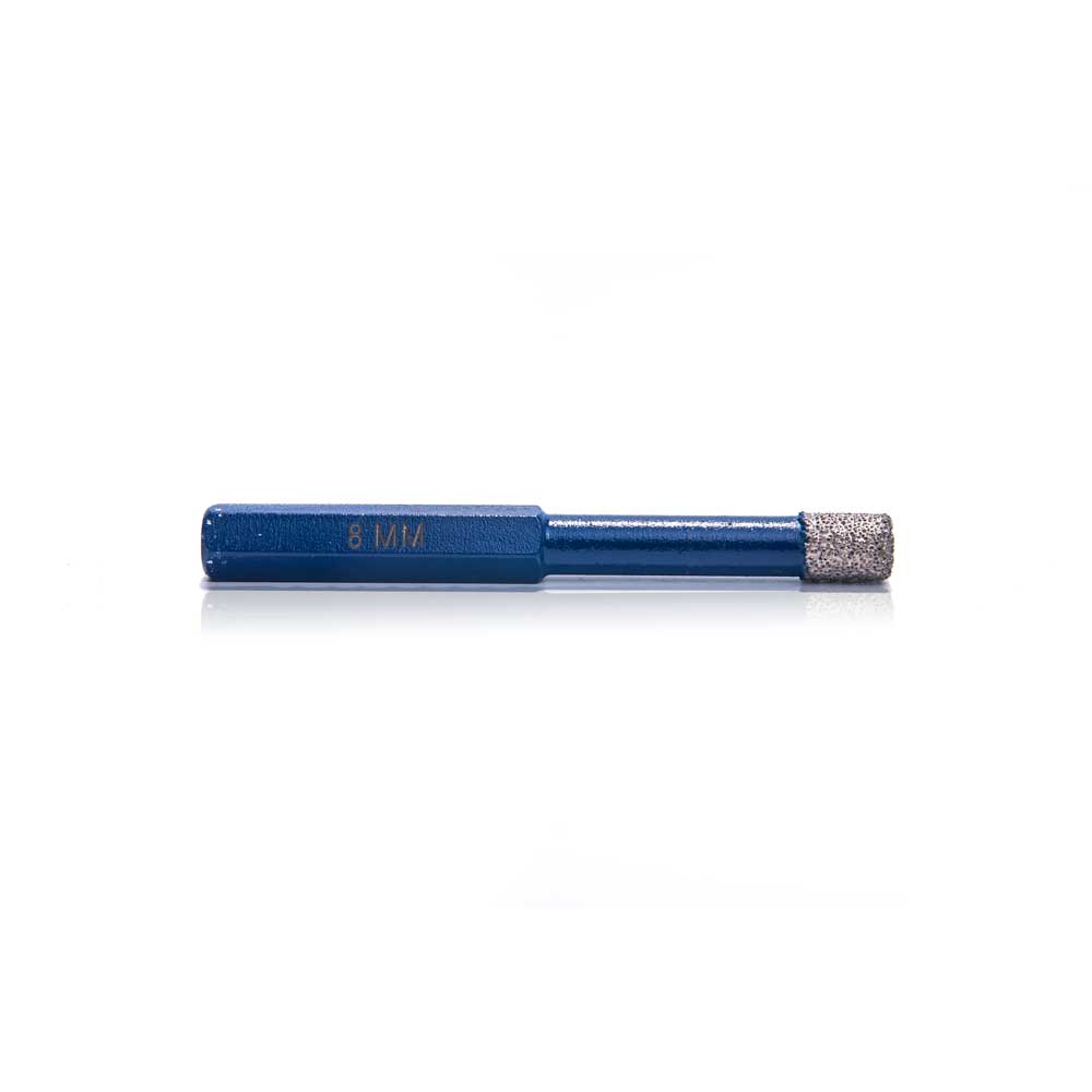 8MM DRY DIAMOND TILE DRILL BIT WAX FILLED