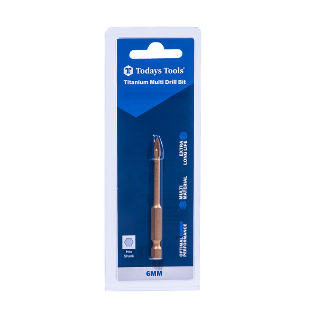 6MM TITANIUM COATED 6MM TILE DRILL