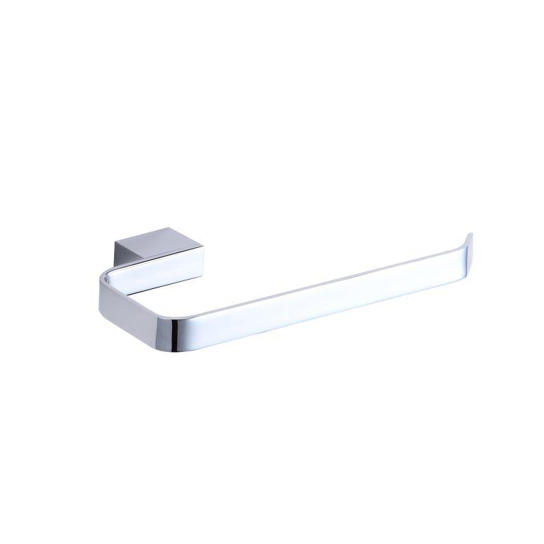 Alphi Square Towel Ring Chrome