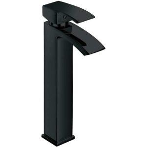 Ascent Matt Black Tall Mono Basin Mixer No Waste