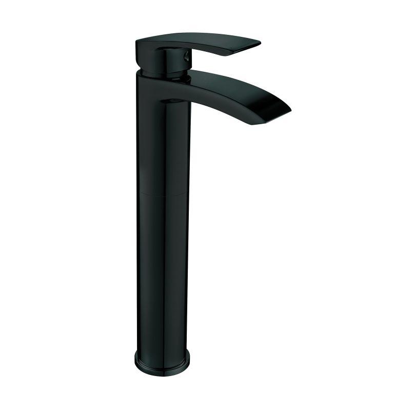 Belle Matt Black Tall Mono Basin Mixer No Waste