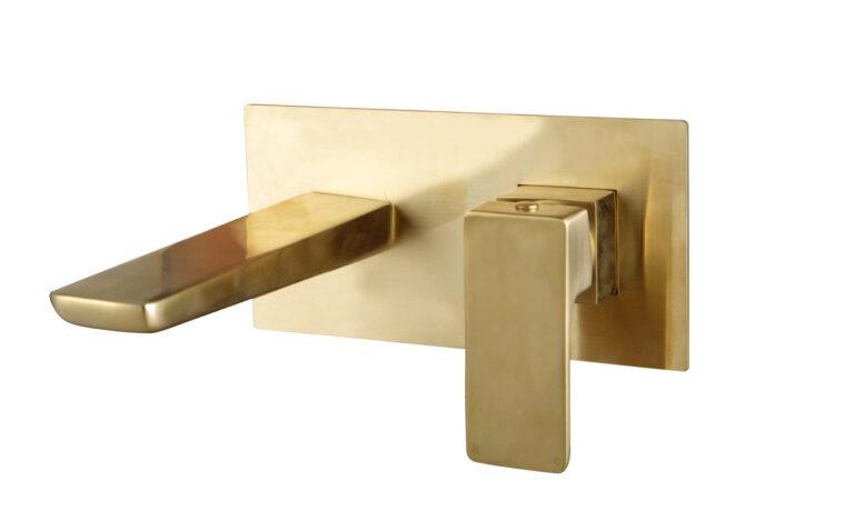 Mura Wall Mounted Bath Filler Brushed Brass