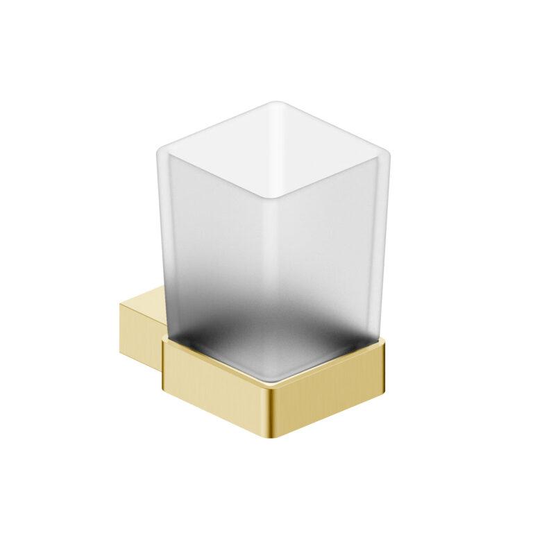 Roman Brushed Brass Tumbler Holder