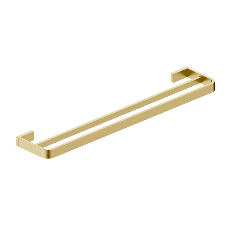Roman Brushed Brass Double Towel Rail
