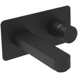 Koka Wall Mounted Tap Black No Waste