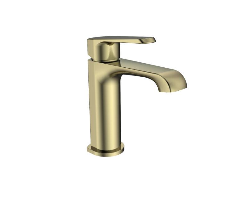 Mountana Basin Mono Mixer (no waste) Brushed Brass