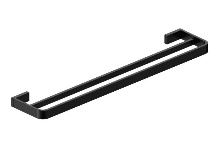Monaco Black Double Towel Rail