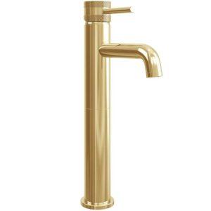 Cora Tall Mono Basin Mixer Brushed Brass (no waste)