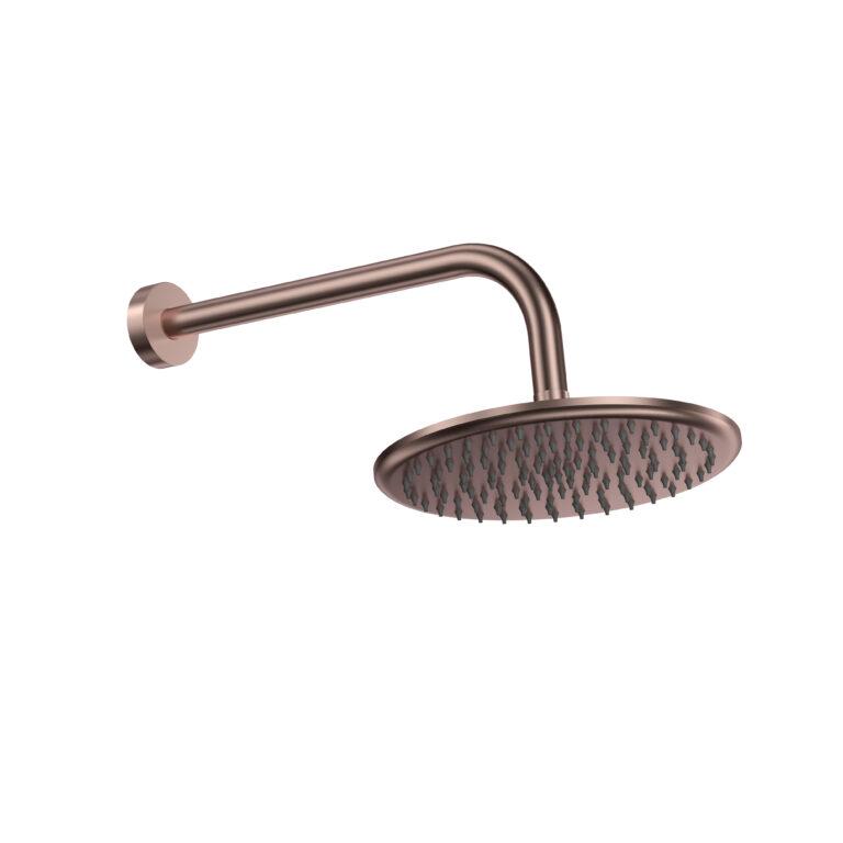 Cora Shower Arm & Head Round Brushed Bronze