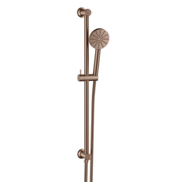 Cora Riser Rail Hose Kit Brushed Bronze Integrated Outlet