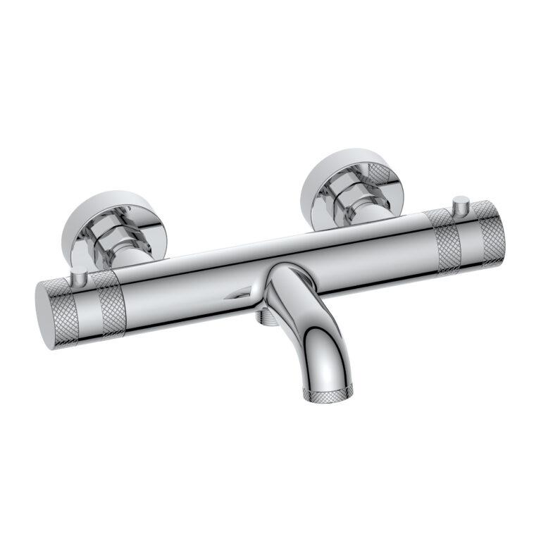 Cora Thermostatic Bath Shower Mixer 2 Outlet Chrome