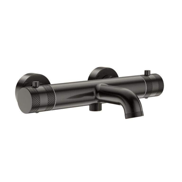 Cora Thermostatic Bath Shower Mixer 2 Outlet Gunmetal