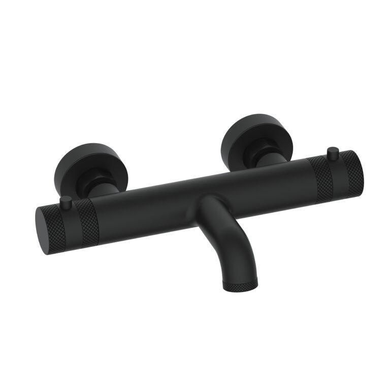 Cora Thermostatic Bath Filler 1 Outlet Black