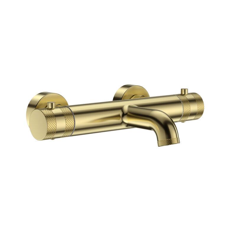 Cora Thermostatic Bath Filler 1 Outlet Brushed Brass