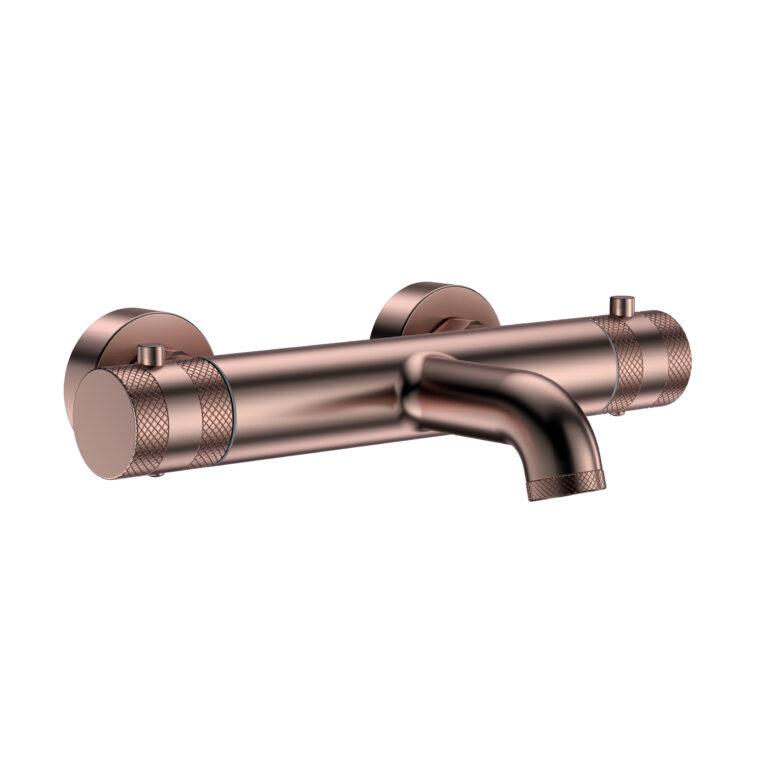 Cora Thermostatic Bath Filler 1 Outlet Brushed Bronze