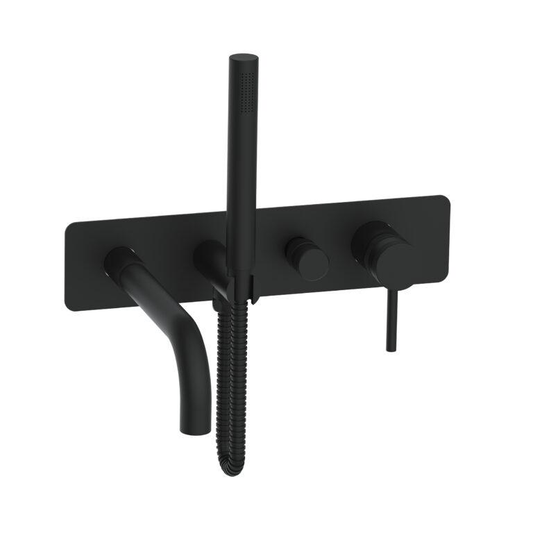 Cora Wall Mounted Bath Shower Mixer Black