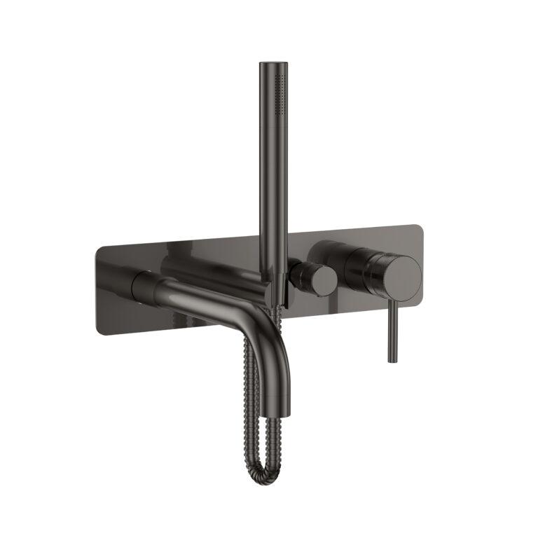 Cora Wall Mounted Bath Shower Mixer Gunmetal