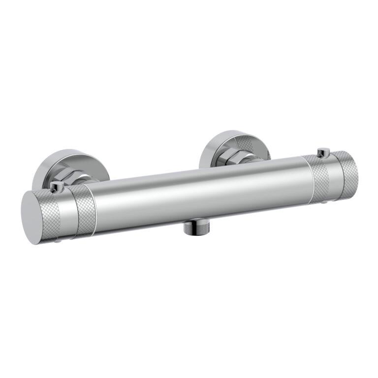 Cora Thermostatic Shower Bar Valve Only Chrome