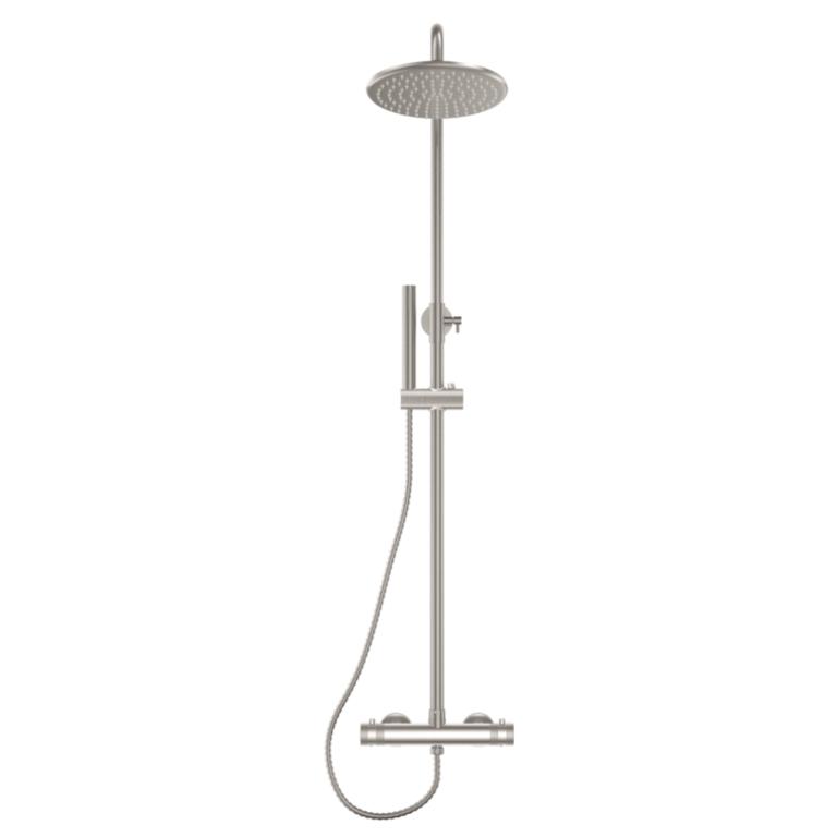 Cora Round Rigid Shower Brushed Nickel