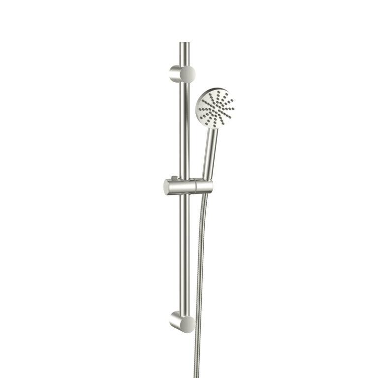 Cora Riser Rail Hose and Outlet Elbow Brushed Nickel 