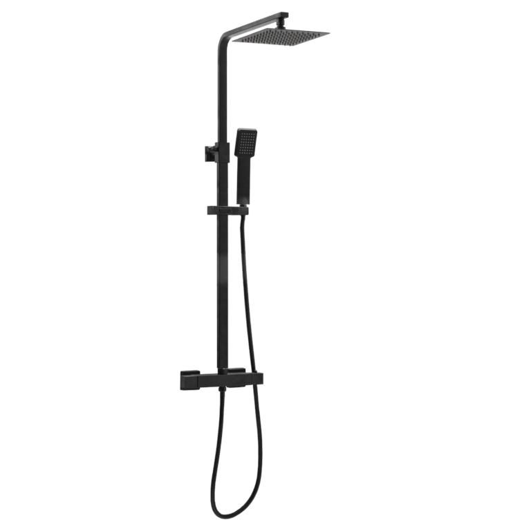 PM Black Square Shower Plus Adjustable Inc. Easykit