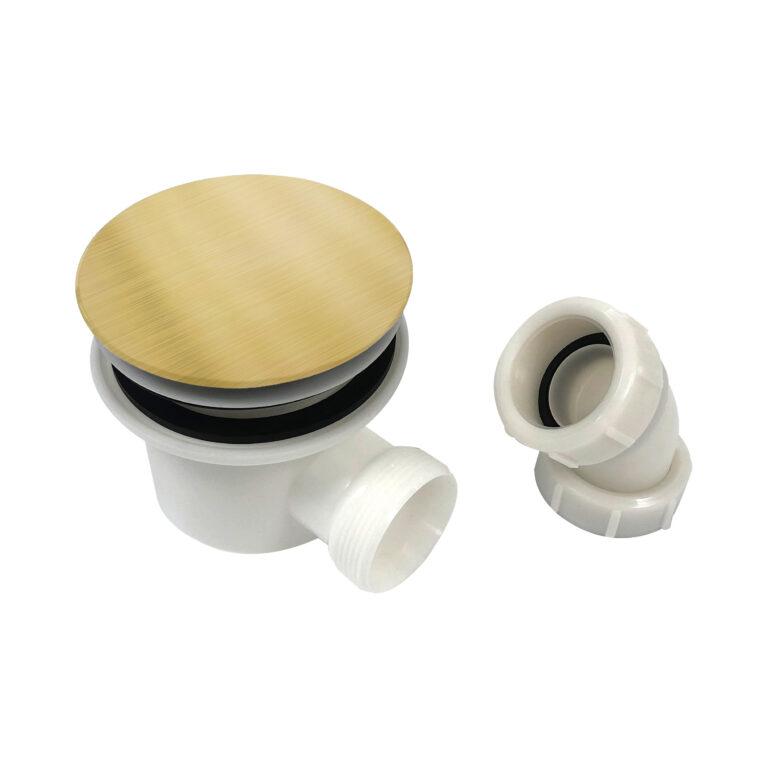 PM 90mm Fast Flow Shower Waste Brushed Brass