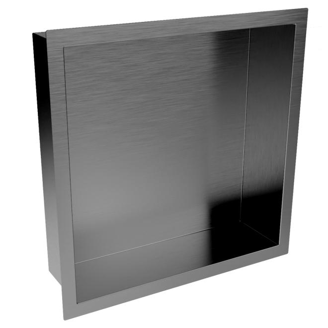 PM Inset Shower Niche 300mm x 300mm Gunmetal