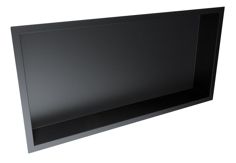PM Inset Shower Niche 600mm x 300mm Matt Black