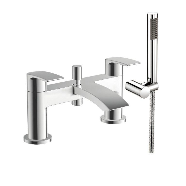 Belle Bath Shower Mixer with shower kit and wall bracket Chrome