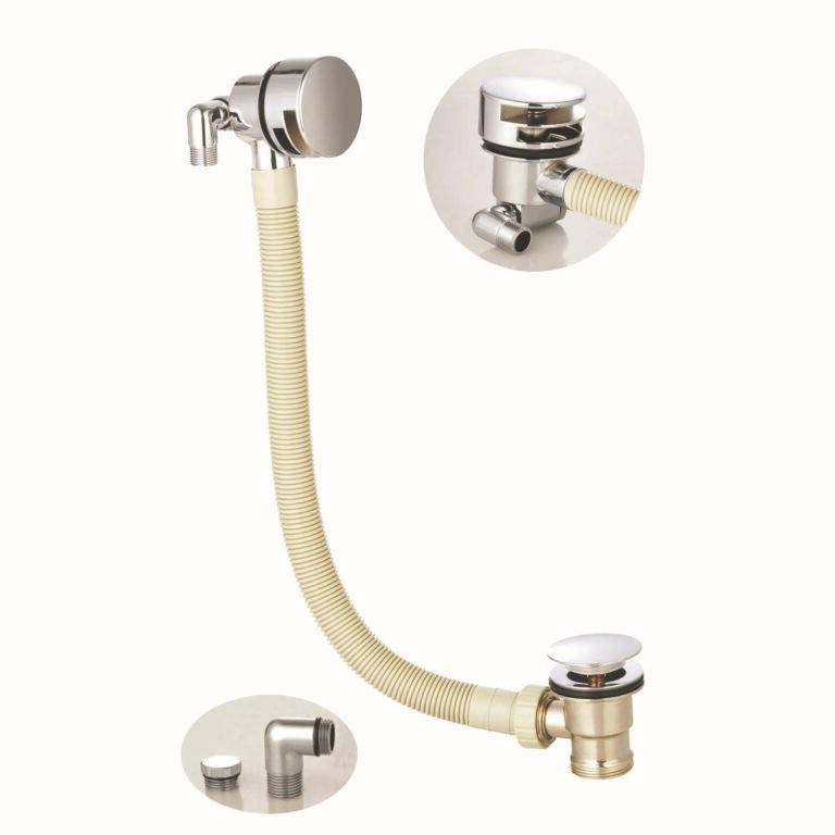 Round Bath Filler with Sprung Waste and Overflow Chrome