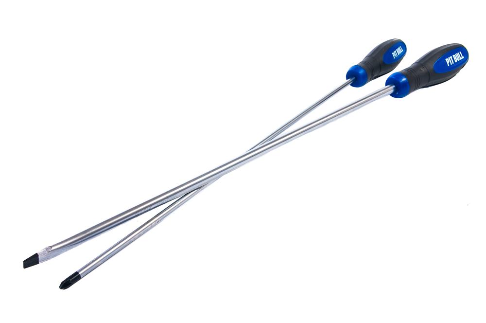 2 PIECE LONG SCREWDRIVER SET 400MM