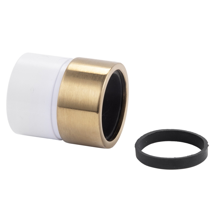 McAlpine ABS32/35G-BB Straight Connector ABS To Brushed Brass