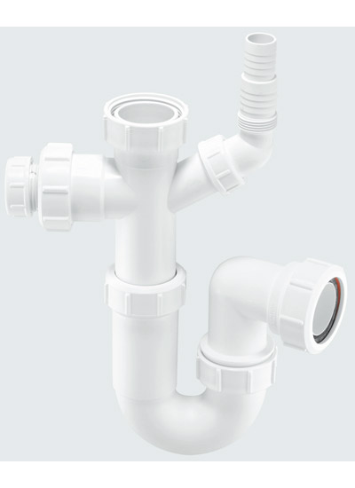 McAlpine ASC10-CO Sink Trap WM Nozzle & 19/23mm Connection