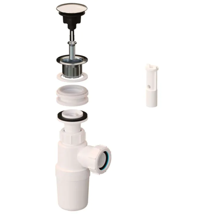McAlpine BK1 All In One Fast Fix Basin Clicker Waste & Bottle Trap 1.25"