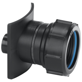 McAlpine BOSS90CAST-BL Two Piece Cast Iron Soil Pipe Boss Connector 3.5"/90mm Soil Pipe X 1.5" Waste Pipe