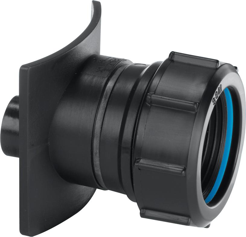 McAlpine BOSS90TCAST-BL Two Piece Cast Iron Soil Pipe Boss Connector 3.5"/90mm Soil Pipe X 1.5" Waste Pipe