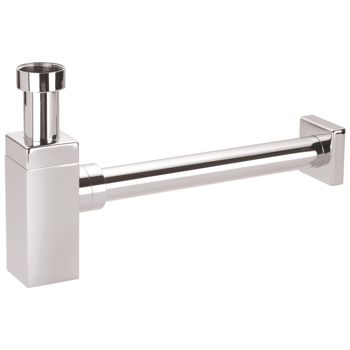 McAlpine CA32SQUK-CB Chrome Plated Brass Bottle Trap Square 32mm