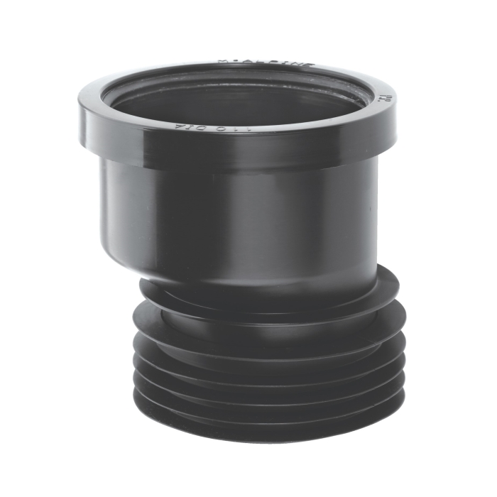 McAlpine DC1BL-OS Offset Drain Connector 4"/110mm Black