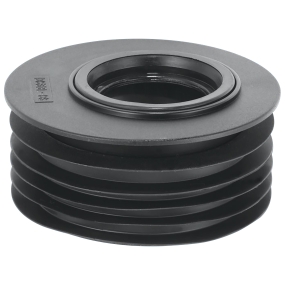 McAlpine DC3BL-OS Offset Drain Reducer Connector 4"/110mm X 2" Black