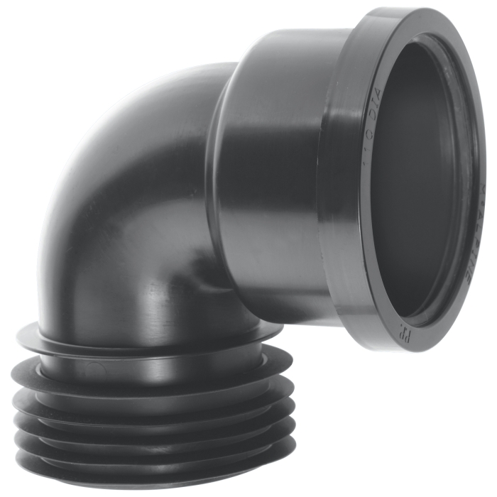 McAlpine DC90-BL 90 Degree Bend Drain Connector 110mm Black