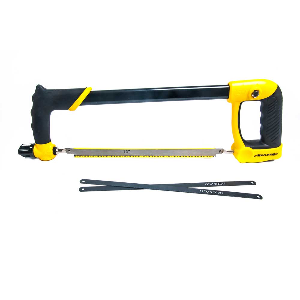 HEAVY DUTY 12 HACKSAW FRAME C/W BLADES